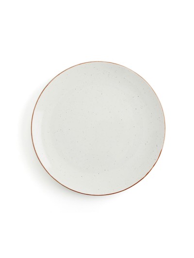Plato Llano Ariane Terra Cerámica Beige (Ø 31 cm) (6 Unidades)