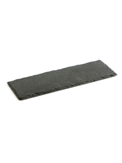 Plateau en Céramique Effet Ardoise Quid Gastro Fun Noir (30 x 10 cm) (12 Unités)