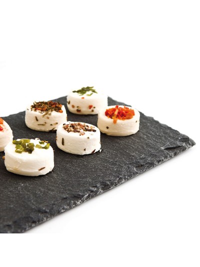 Slate Effect Ceramic Tray Quid Gastro Fun Black (25 x 25 cm) (12 Units)