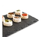 Bandeja de Cerámica Efecto Pizarra Quid Gastro Fun Negro (25 x 25 cm) (12 Unidades)