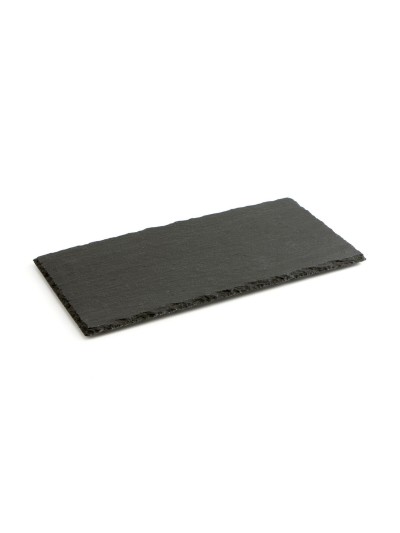 Slate Effect Ceramic Tray Quid Gastro Fun Black (32 x 17 cm) (12 Units)