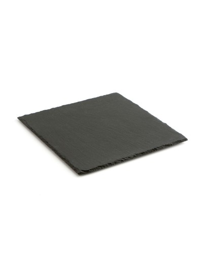Slate Effect Ceramic Tray Quid Gastro Fun Black (30 x 30 cm) (12 Units)