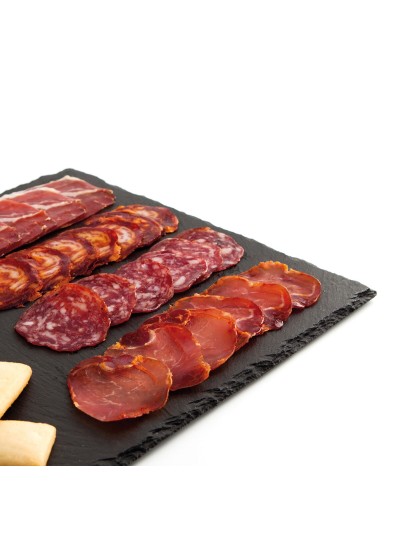 Bandeja de Cerámica Efecto Pizarra Quid Gastro Fun Negro (30 x 30 cm) (12 Unidades)