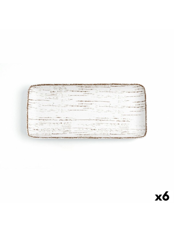 Plat à Gratin Ariane Tornado Céramique Bicolore (36 x 16,5 cm) (6 Unités)