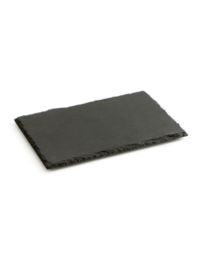 Plateau en Céramique Effet Ardoise Quid Gastro Fun Noir 30 x 20 cm (12 Unités)