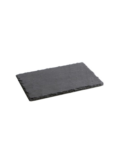 Bandeja de Cerámica Efecto Pizarra Quid Gastro Fun Negro (22 x 14 cm) (12 Unidades)