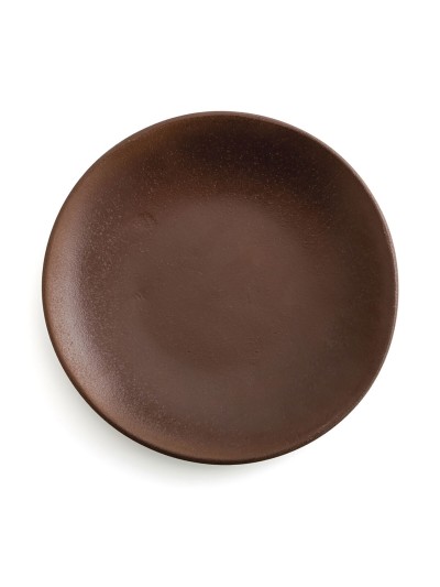 Flat Plate Anaflor Barro Anaflor Brown Ceramic Baked clay Ø 29 cm (8 Units)