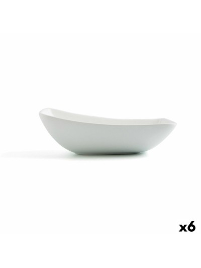 Bol Ariane Vital Rectangular Cerámica Blanco (24 cm) (6 Unidades)
