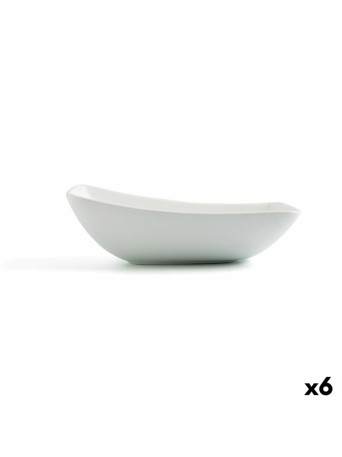 Bowl Ariane Vital Rectangular Ceramic White (24 cm) (6 Units)