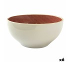 Bol Ariane Terra Cerámica Rojo (Ø 15 cm) (6 Unidades)