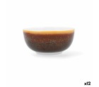 Bowl Ariane Coupe Decor Ceramic Brown (12 cm) (12 Units)