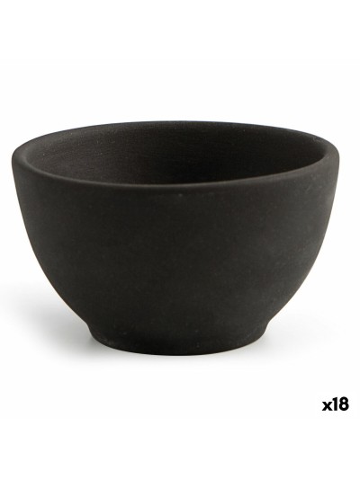 Bol Quid Mineral Cerámica Negro (9 x 5 cm) (18 Unidades)