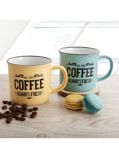 Taza Quid Frappe Fresh Cerámica Multicolor 330 ml