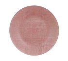 Plato Llano Rosa Vidrio (32,5 x 2 x 32,5 cm) (6 Unidades)