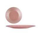 Assiette plate Rose verre (32,5 x 2 x 32,5 cm) (6 Unités)