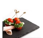 Slate Effect Ceramic Tray Quid Gastro Fun Black (20 x 13 cm) (12 Units)