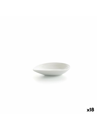 Bowl Ariane Alaska Sheet Mini Ceramic White (10 x 8 x 2,2 cm) (18 Units)