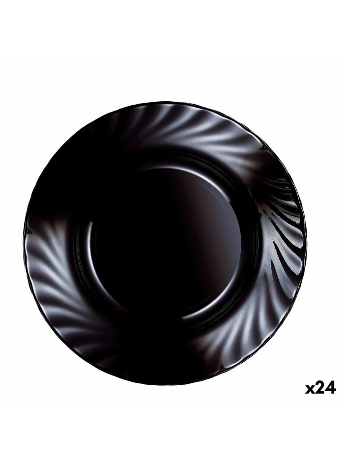 Deep Plate Luminarc Trianon Black Glass (ø 22,5 cm) (24 Units)