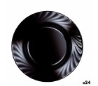 Plato Hondo Luminarc Trianon Negro Vidrio (ø 22,5 cm) (24 Unidades)