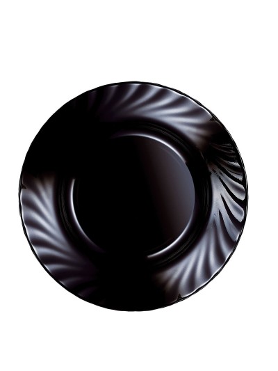 Plato Hondo Luminarc Trianon Negro Vidrio (ø 22,5 cm) (24 Unidades)