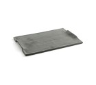Snack tray Quid Mineral Gres Black Ceramic 35 x 23 cm (6 Units)