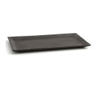 Bandeja de Aperitivos Quid Mineral Gres Negro Cerámica 15 x 30 cm (8 Unidades)
