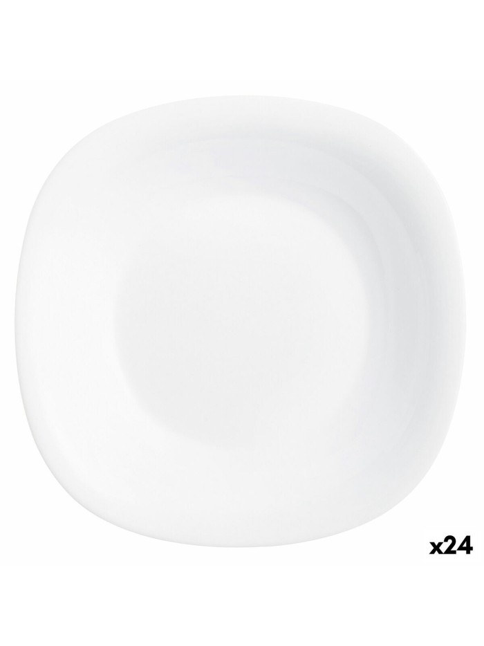 Plato Hondo Luminarc Carine Blanco Vidrio (Ø 23,5 cm) (24 Unidades)