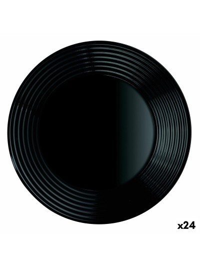 Assiette creuse Luminarc Harena Noir verre (Ø 23,5 cm) (24 Unités)