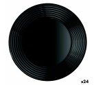 Plato Hondo Luminarc Harena Negro Vidrio (Ø 23,5 cm) (24 Unidades)