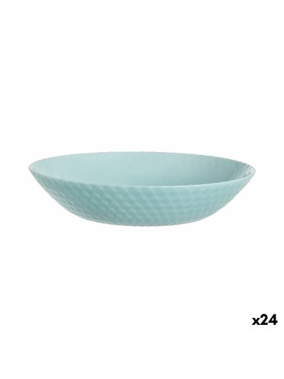 Plato Hondo Luminarc Pampille Turquesa Vidrio (20 cm) (24 Unidades)