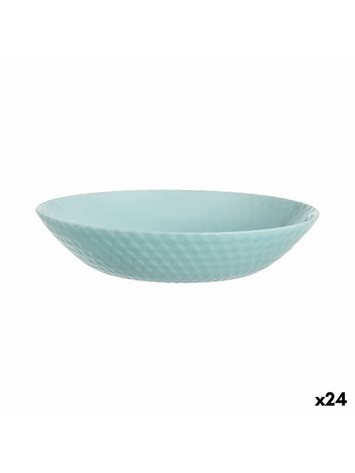 Plato Hondo Luminarc Pampille Turquesa Vidrio (20 cm) (24 Unidades)