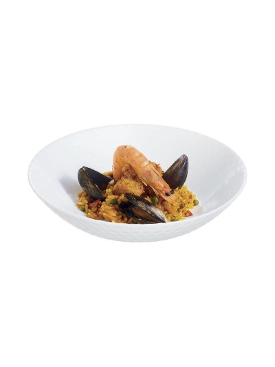 Plato Hondo Luminarc Pampille Blanco Vidrio (20 cm) (24 Unidades)