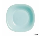 Plato Hondo Luminarc Carine Turquesa Turquesa Vidrio Ø 21 cm (24 Unidades)