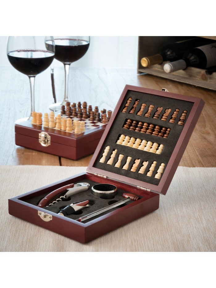Chess Wine Set InnovaGoods 37 Pieces