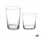 Set of glasses Bistro Transparent Glass (380 ml) (2 Units) (510 ml)