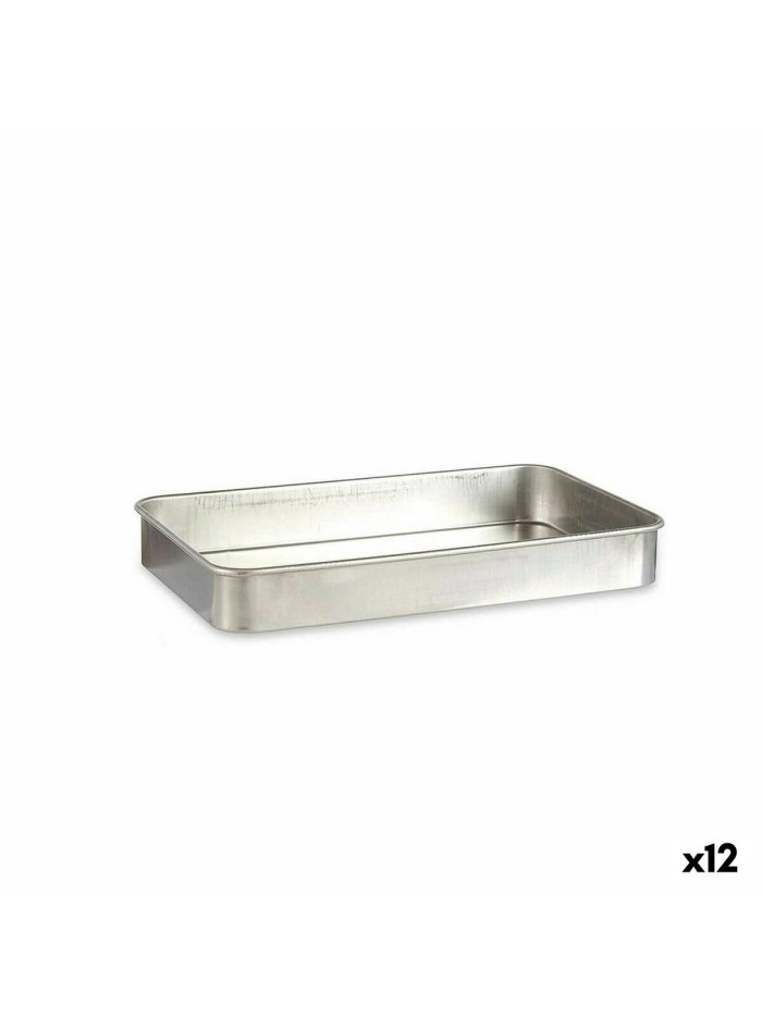 Roasting Tin 32 x 7 x 51,5 cm Silver Aluminium 12 Units
