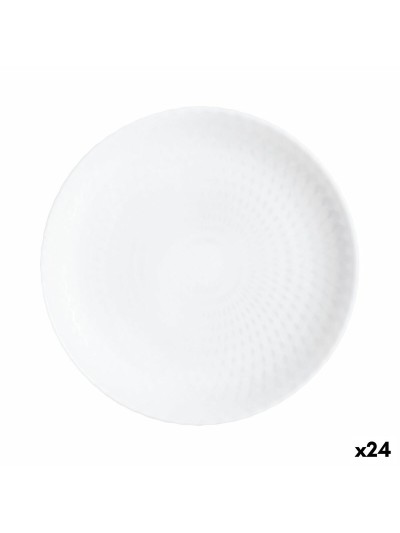 Plato de Postre Luminarc Pampille Blanco Vidrio (19 cm) (24 Unidades)