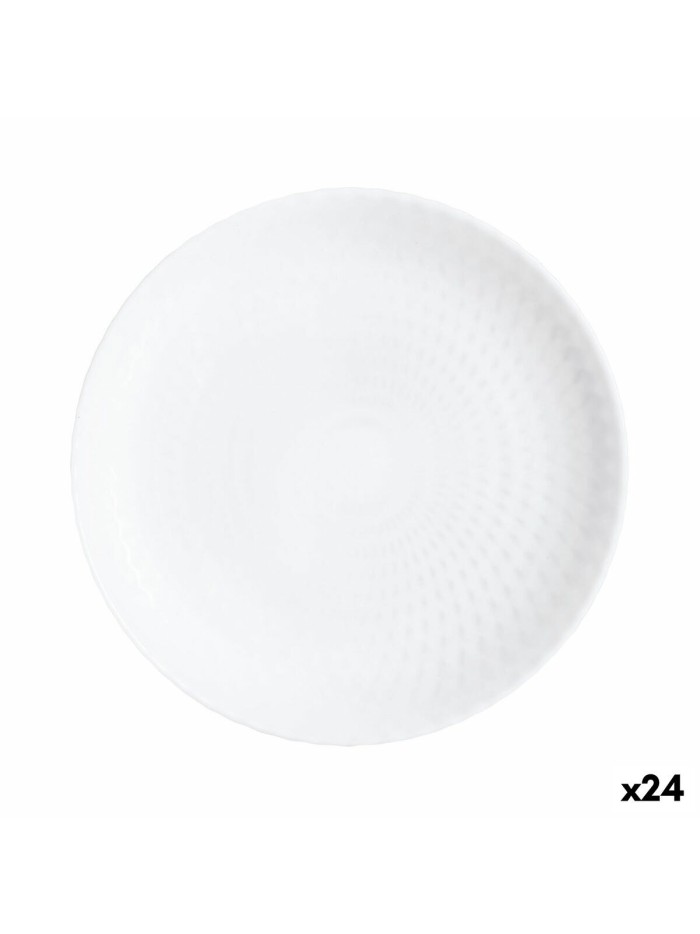 Dessert dish Luminarc Pampille White Glass (19 cm) (24 Units)