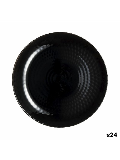 Plato de Postre Luminarc Pampille Negro Vidrio (19 cm) (24 Unidades)