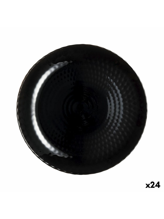 Plato de Postre Luminarc Pampille Negro Vidrio (19 cm) (24 Unidades)