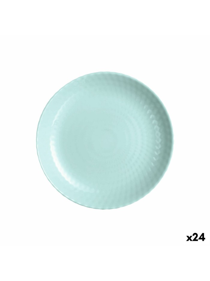 Dessert dish Luminarc Pampille Turquoise Glass (19 cm) (24 Units)