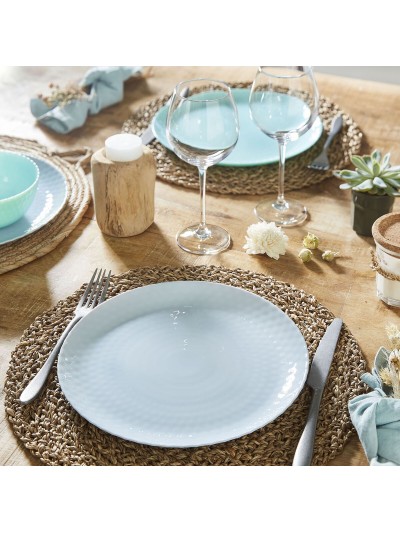 Dessert dish Luminarc Pampille Turquoise Glass (19 cm) (24 Units)