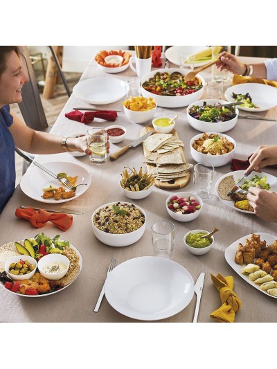 Plato de Postre Luminarc Diwali Blanco Vidrio 19 cm (24 Unidades)