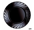 Plato de Postre Luminarc Trianon Negro Vidrio (Ø 19,5 cm) (24 Unidades)