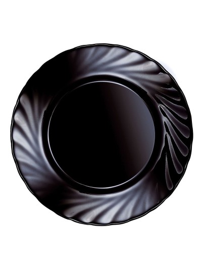 Plato de Postre Luminarc Trianon Negro Vidrio (Ø 19,5 cm) (24 Unidades)
