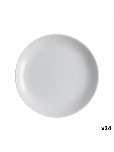 Plato de Postre Luminarc Diwali Gris Vidrio Vidrio templado (19 cm) (24 Unidades)