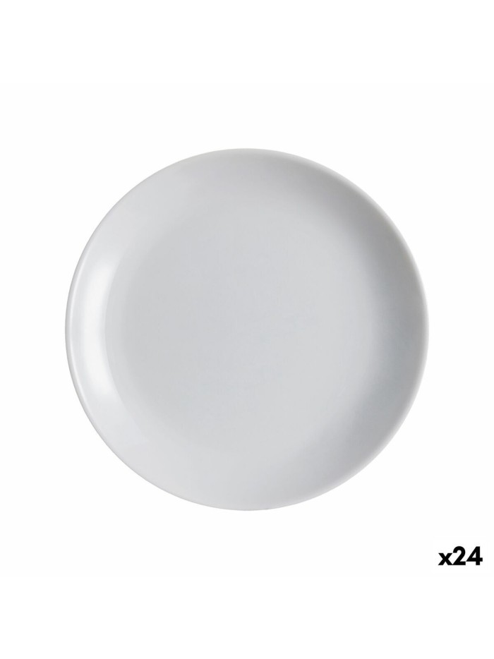 Dessert dish Luminarc Diwali Grey Glass Tempered glass (19 cm) (24 Units)