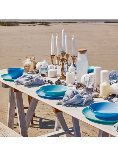 Plato de Postre Luminarc Diwali Turquesa Vidrio (19 cm) (24 Unidades)