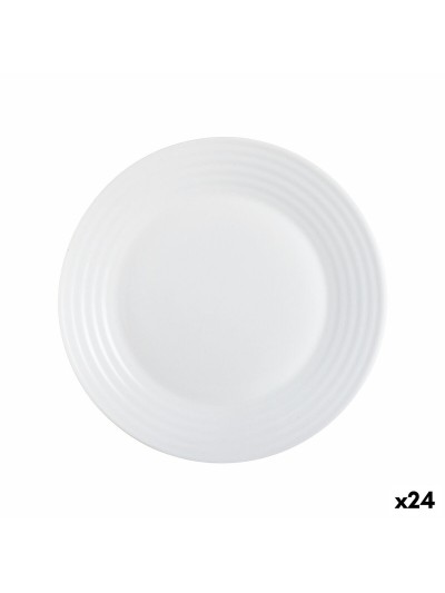 Plato de Postre Luminarc Harena Blanco Vidrio (19 cm) (24 Unidades)