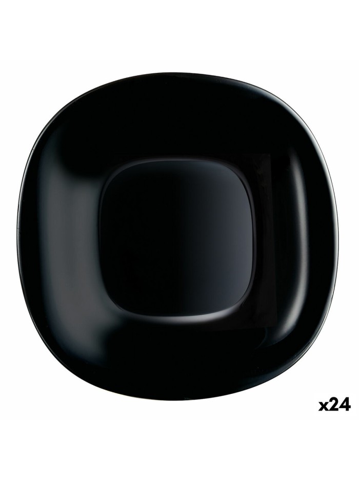 Dessert dish Luminarc Carine Black Glass (19 cm) (24 Units)